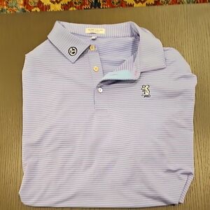 Scotty Cameron Rare RAT Peter Millar BLUE PINK Striped Polo Shirt